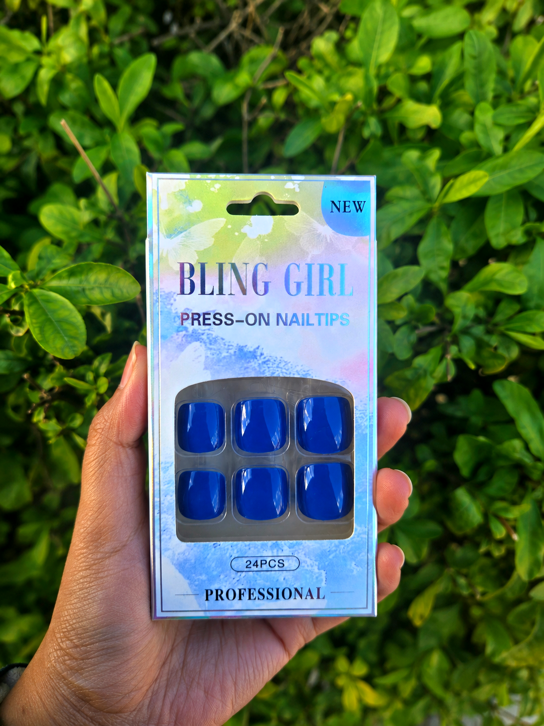 Bling Girl Press-On Tow Nail-tips 24pcs