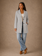 Elegant Tailored Mid-Length Blazer Coat