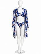 Blue Floral 2-piece Swimsuit