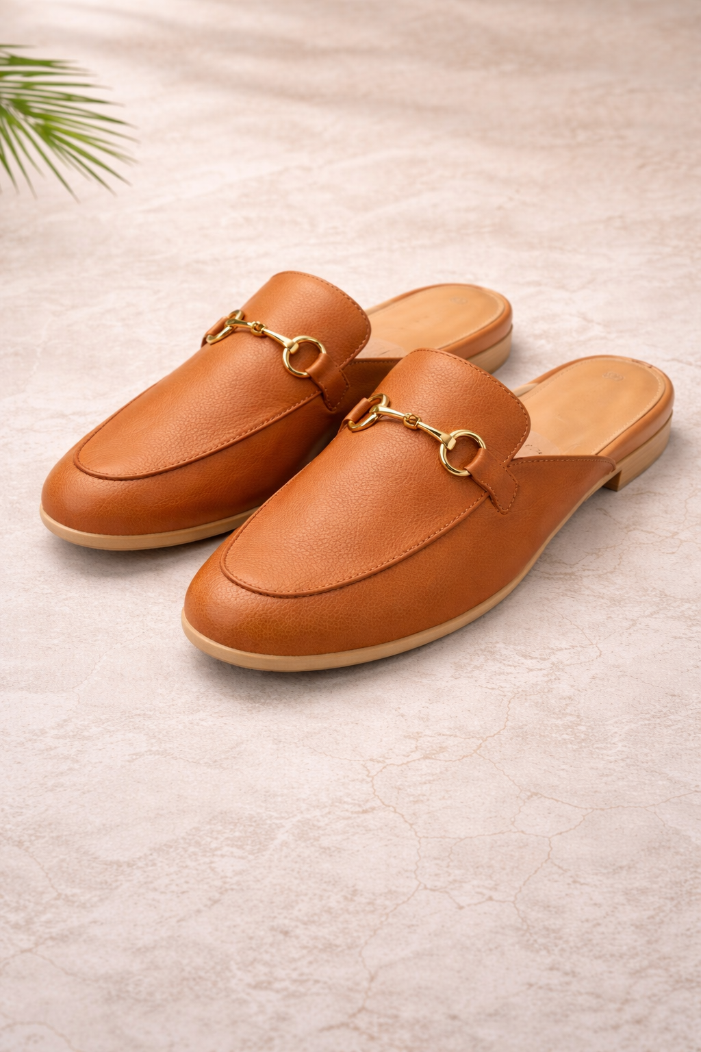 Women’s Metal Detail Slip-On Loafers – Classic Low Heel Casual Mules