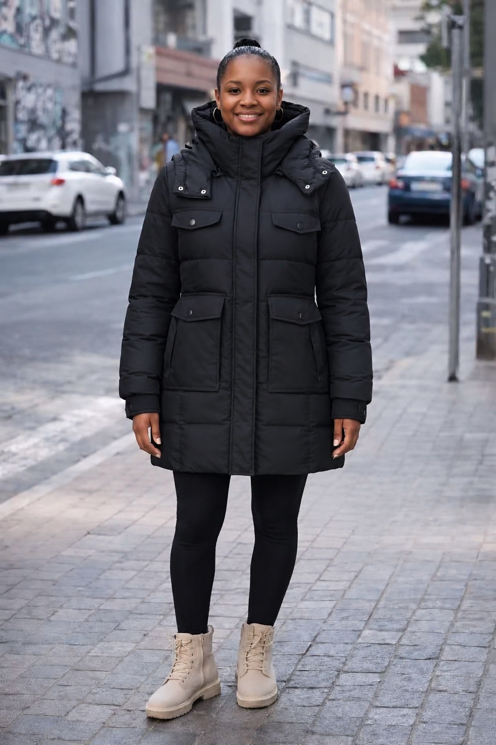 Urban Thermal Long Hooded Puffer Coat