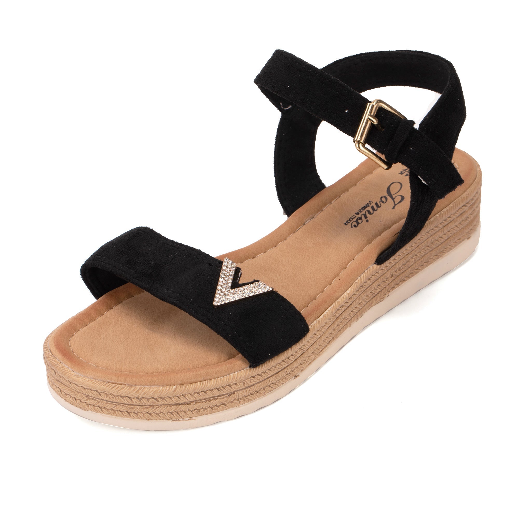 Women’s V-Strap Platform Sandals with Buckle