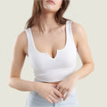 Plunge Neck Vest Tank Crop Top
