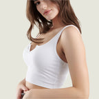 Plunge Neck Vest Tank Crop Top