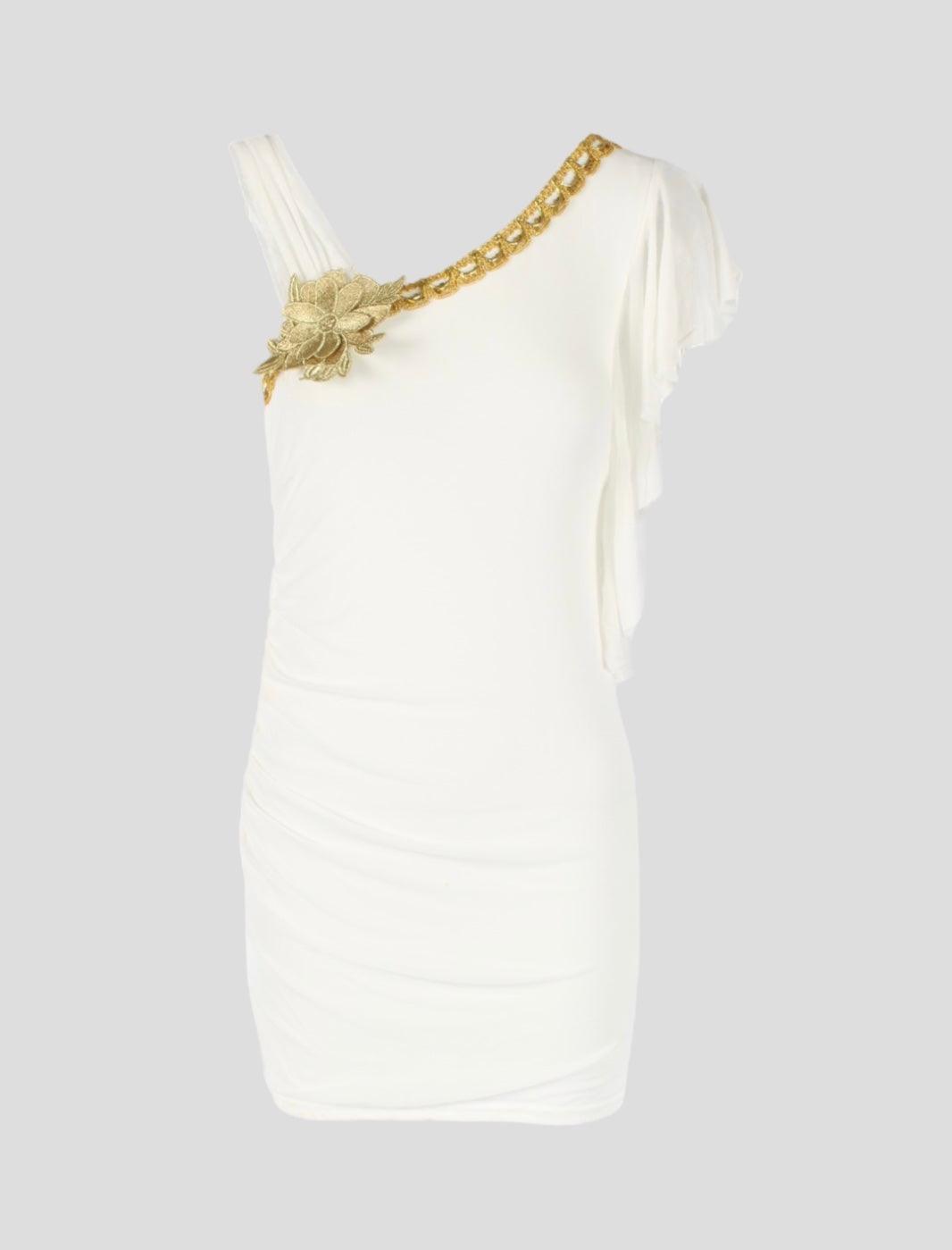 Mini Bodycon Lace Ruffel Dress - XD21