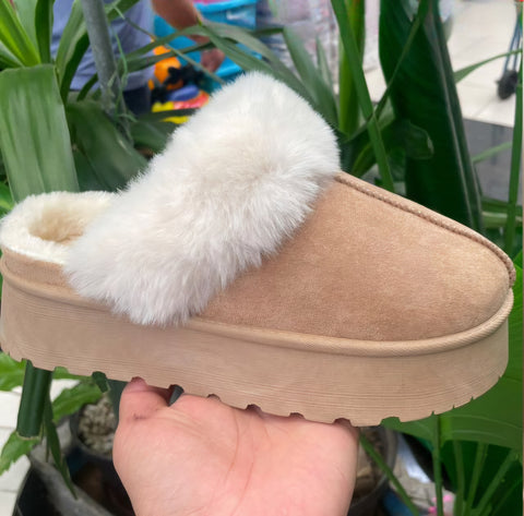 Faux Fur Footwear Slips