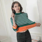 Striped Ribbed Knit Top