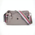 Multi-Pocket Nylon Crossbody Bag with Adjustable Random Strap - 9203