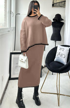 Premium Knit Two-Piece Maxi Skirt Set for Women