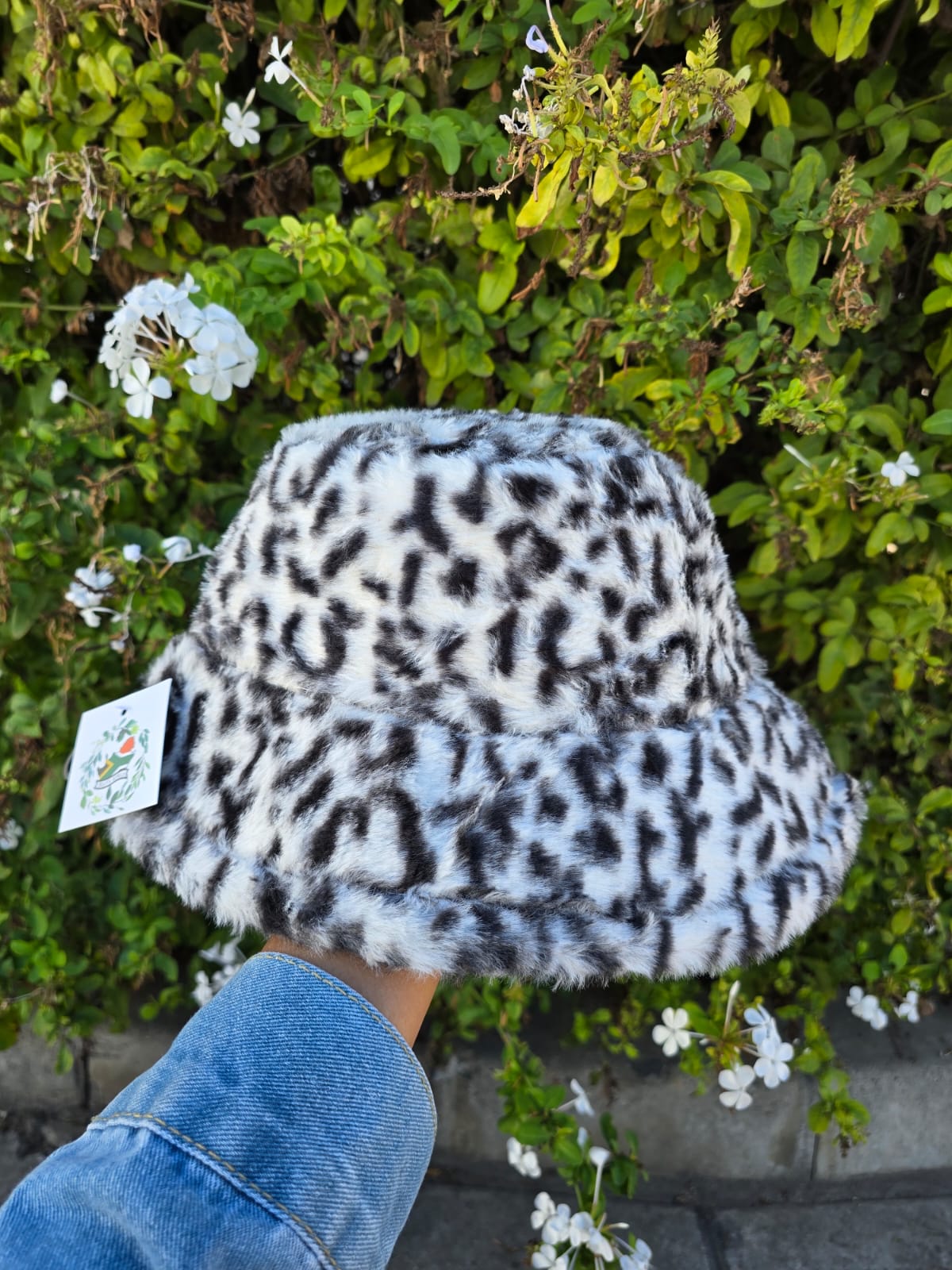 Leopard Print Plush Bucket Hat