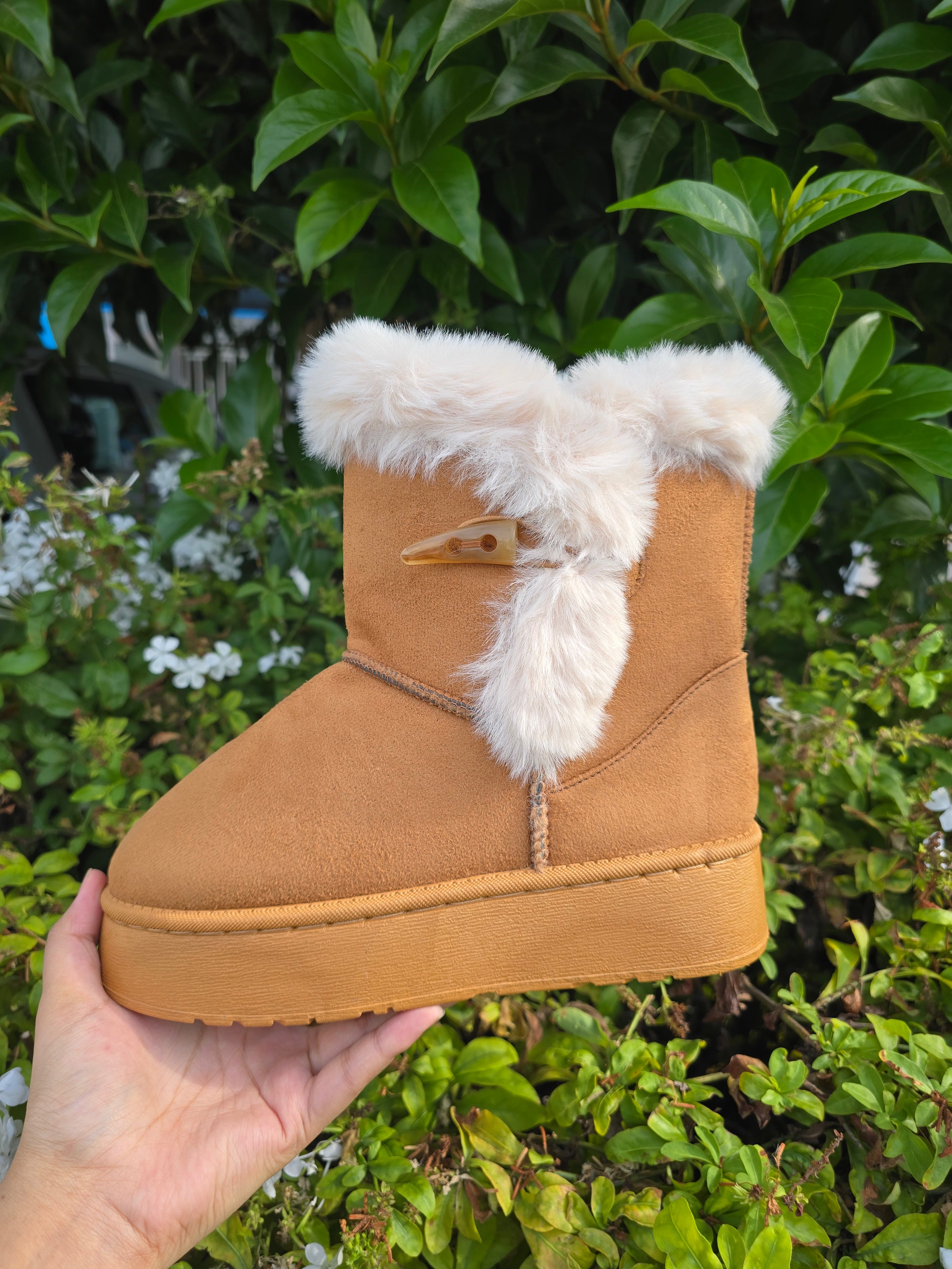Fur Trim Winter Boots – Cozy Warm Platform Snow Boots