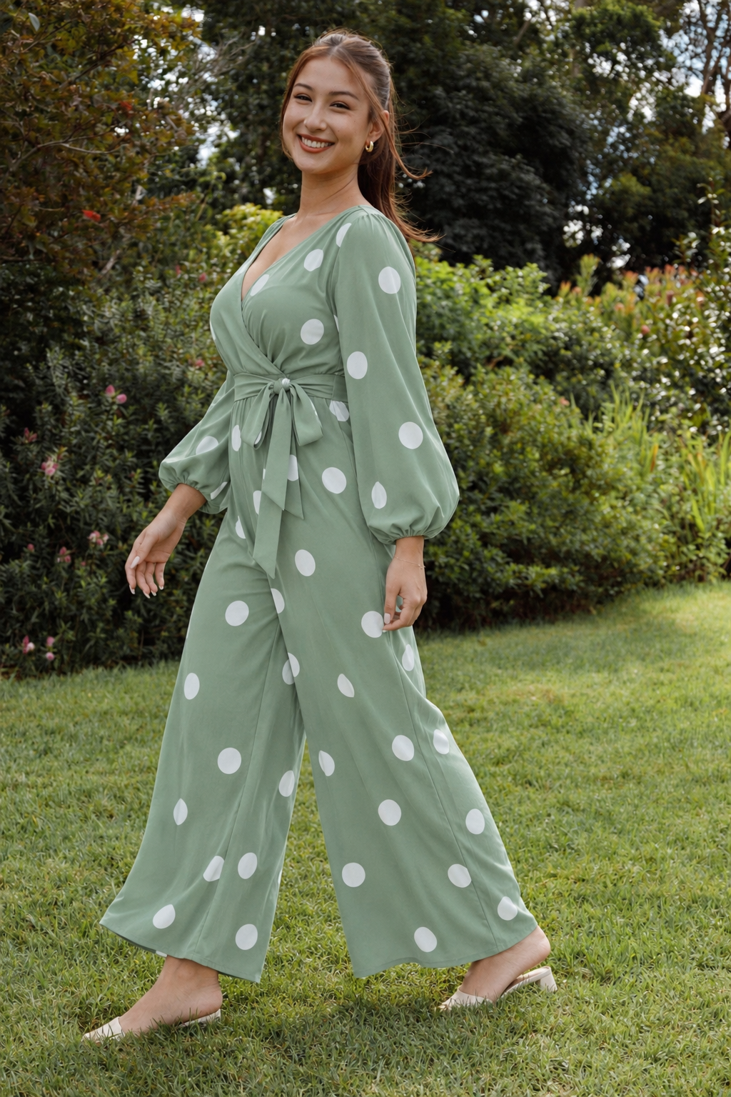 Curve Polka-Dot Wide-Leg Jumpsuit
