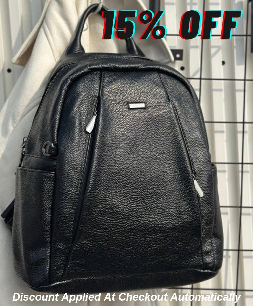 PU Leather Backpack – Spacious, Sleek & Everyday Functional 8B039#