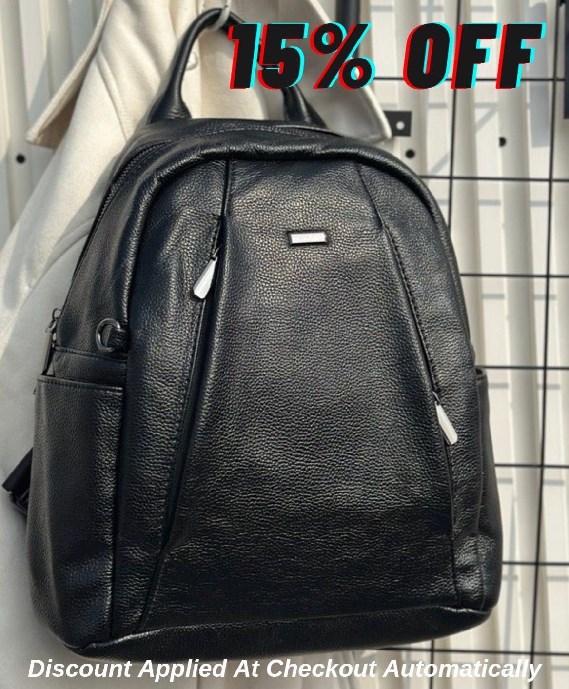 PU Leather Backpack – Spacious, Sleek & Everyday Functional 8B039#