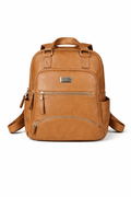 Multi-Pocket PU Leather Everyday Backpack 6082