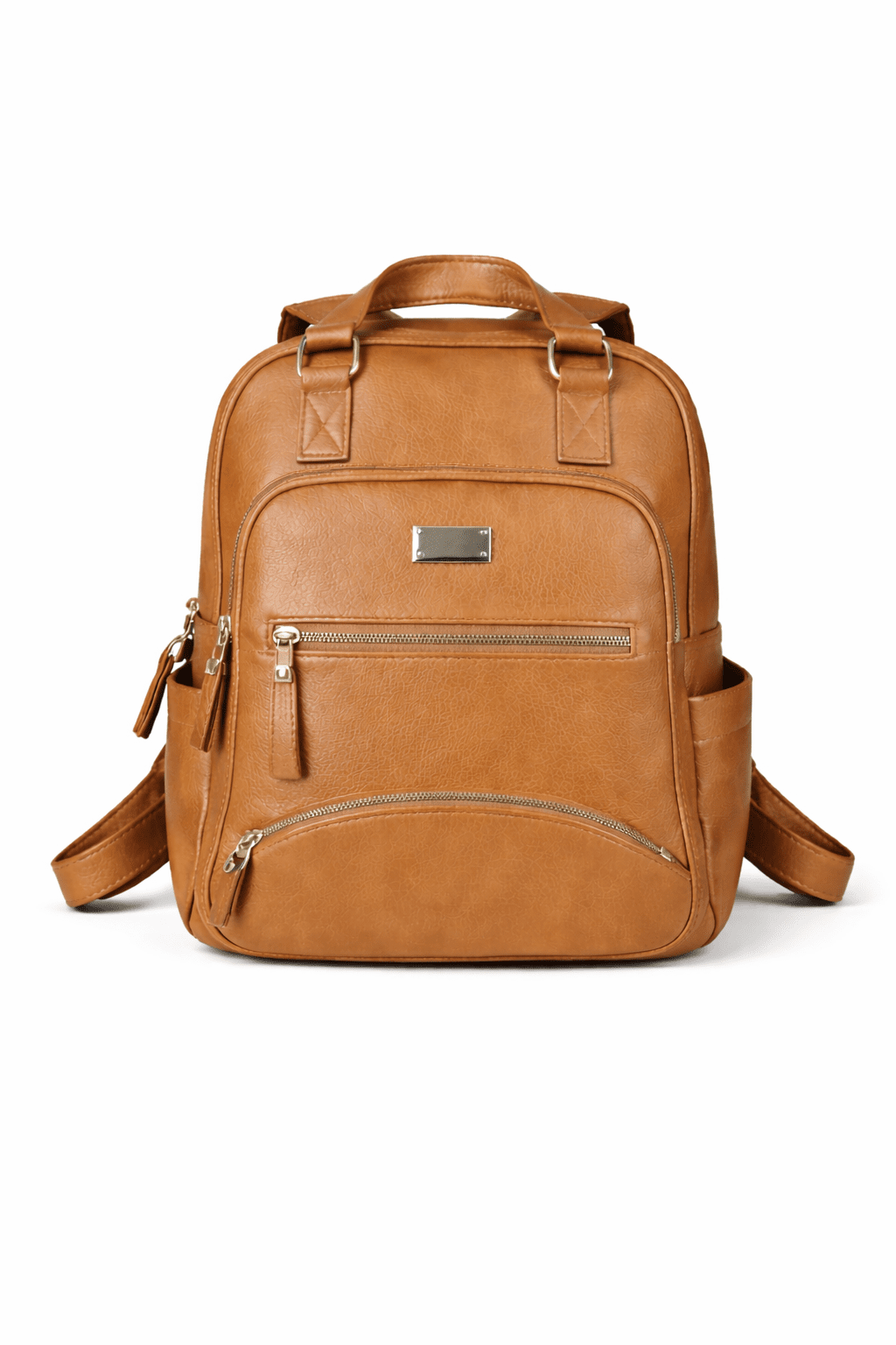 Multi-Pocket PU Leather Everyday Backpack 6082
