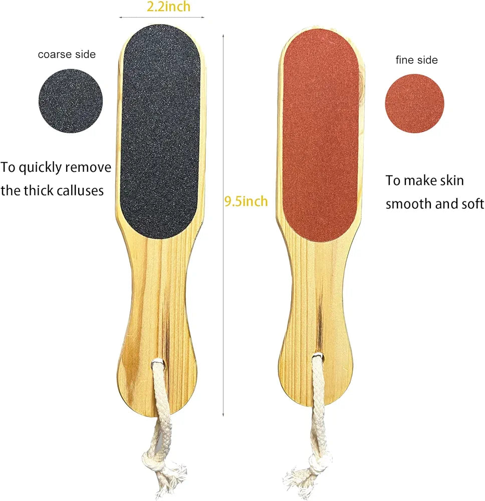 Double-Sided Wooden Foot File – 1PC