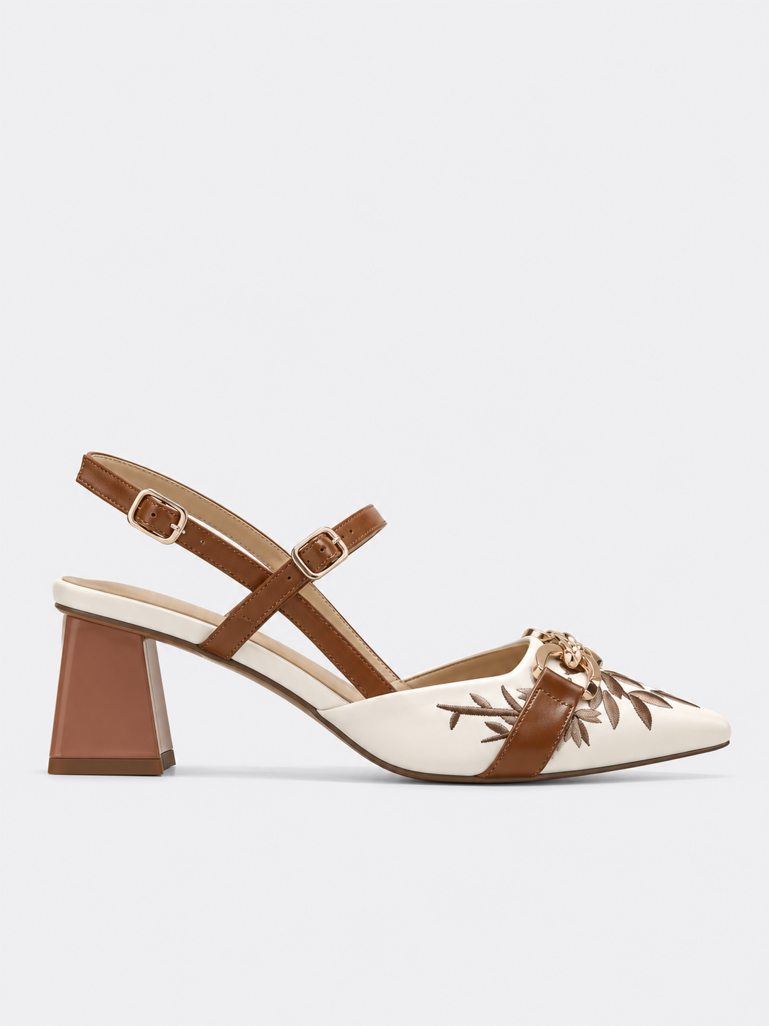 Willow Embroidered Slingback Heels