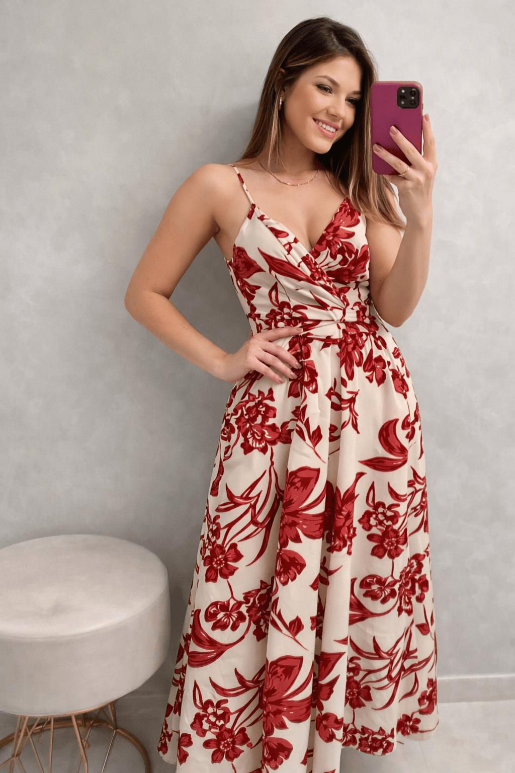 Floral Spaghetti Strap Maxi Dress