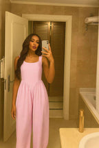 Elegant Wide-Leg Sleeveless Jumpsuit – Effortless Chic