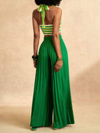 High Waist Pleated Wide Leg Pant
