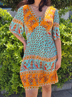 Boho Print Women's Mini Dress