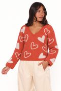 Amour Heart V-Neck Jersey
