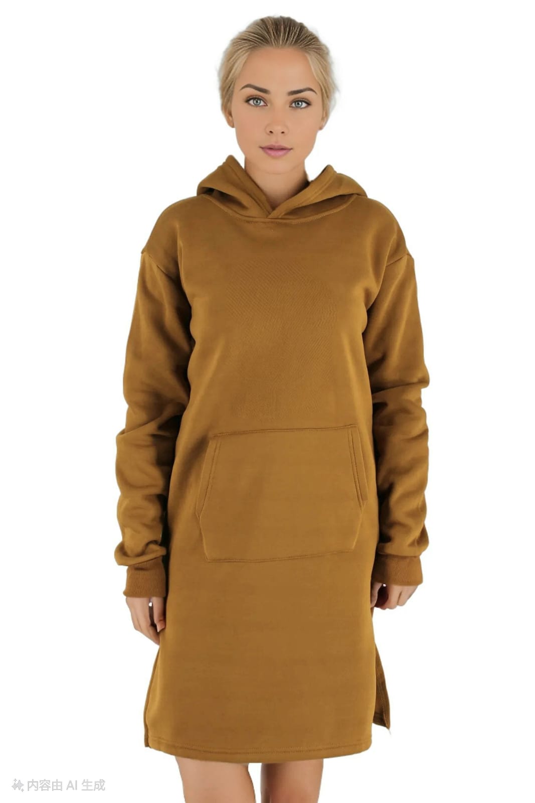 Jersey Hoodie Knee Length Dress
