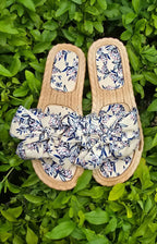 Floral Bow Slip-On Sandals – Casual Summer Flats