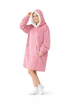 Cozy Hooded Thick Fleece Sweatshirt Dress