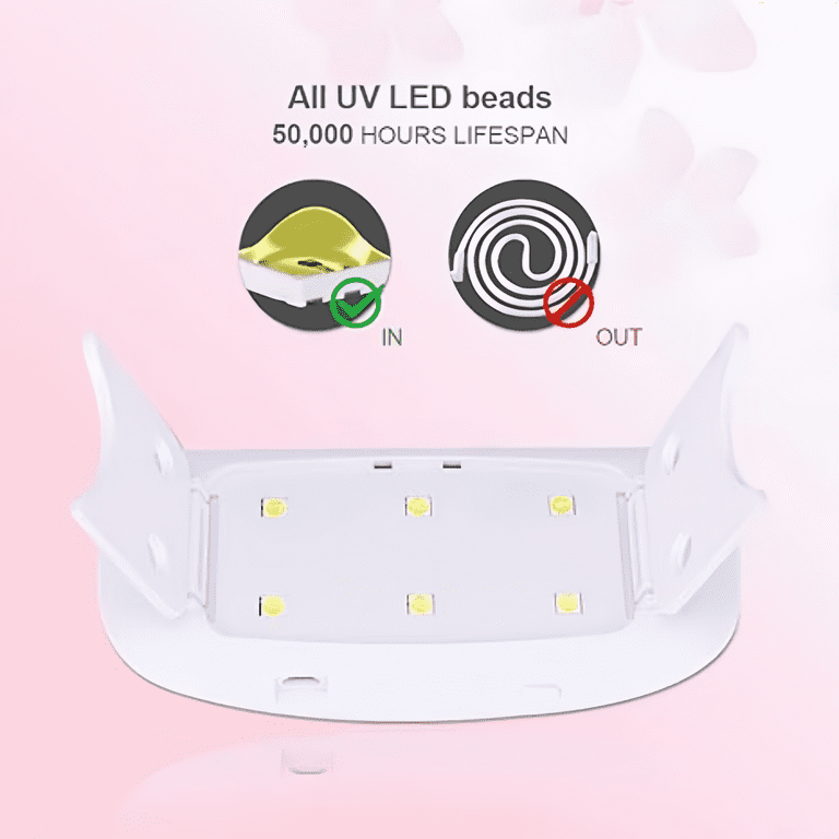 6W LED UV Portable Nail Dryer Curing Lamp Light for Gel Based Polish