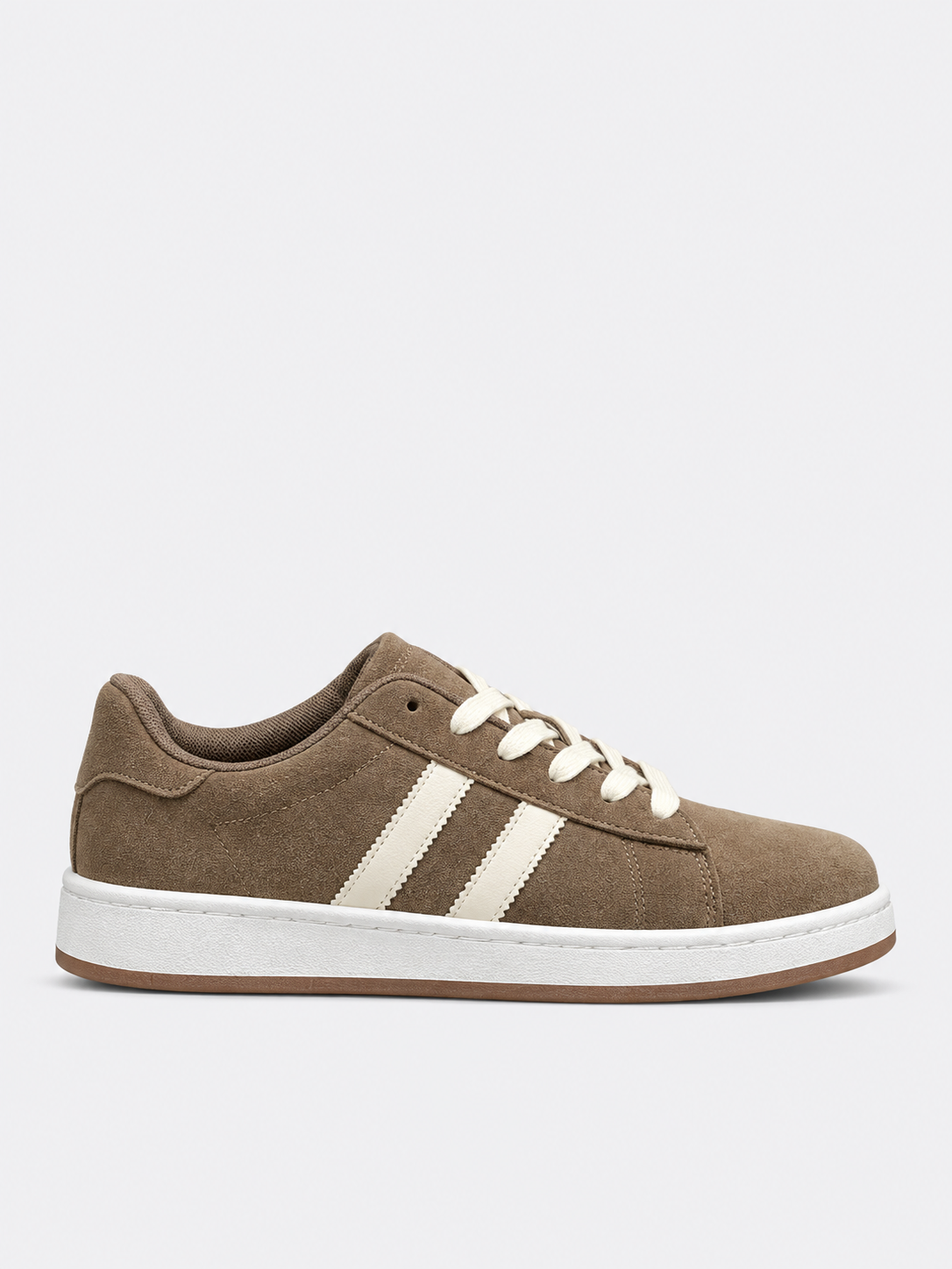 Harper Taupe Suede-Look Sneakers