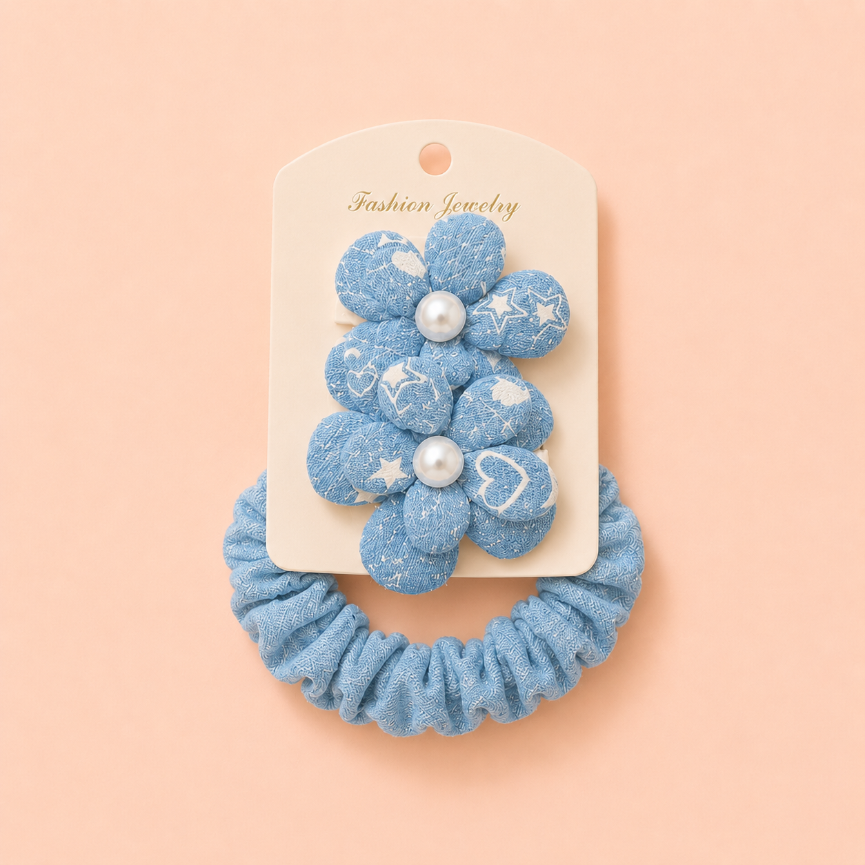Denim Hair Accessories 6pc Set