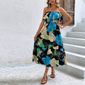 Tropical Bloom Spaghetti Strap Maxi Dress