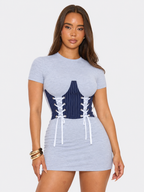 Corset Mini T-Shirt Dress