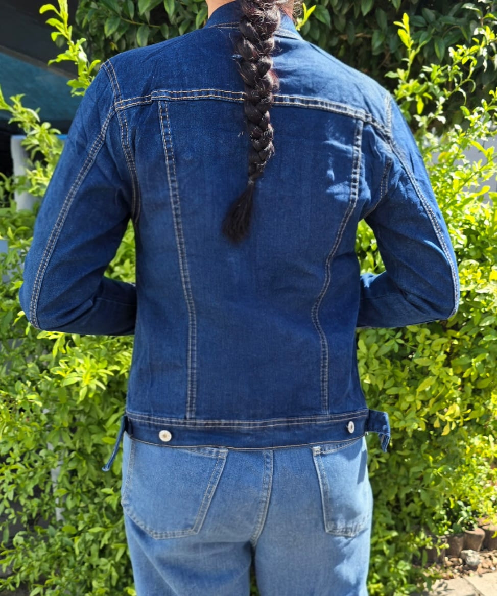 Slim Fitted Dark Denim Blue Jacket - DYQ-288