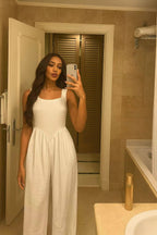 Elegant Wide-Leg Sleeveless Jumpsuit – Effortless Chic