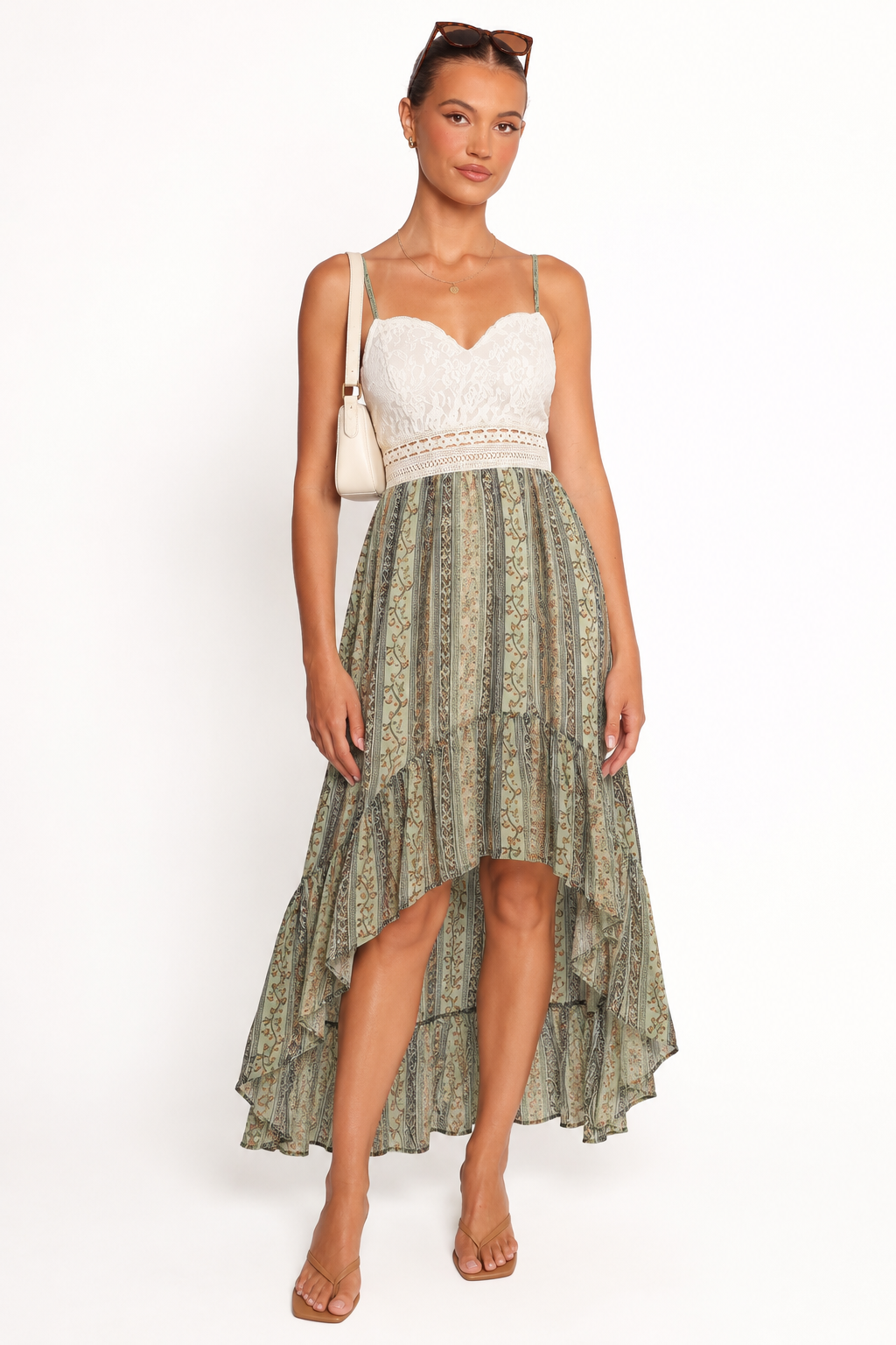 Floral Dress With Lace Top