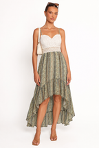 Floral Dress With Lace Top