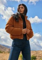 Corduroy Crop Padded Jacket