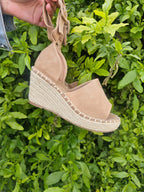 Espadrille Wedge Sandals – Peep Toe Ankle Strap Heels