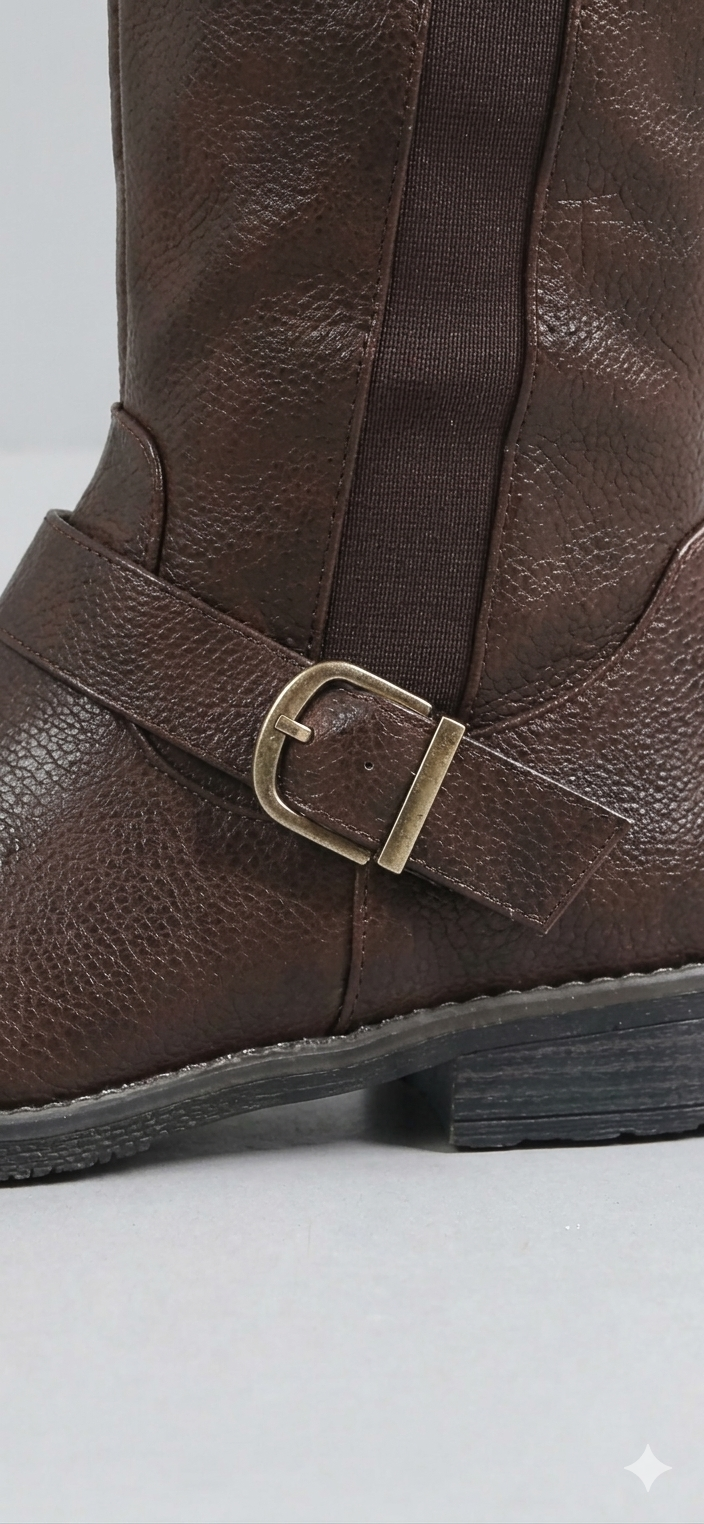 Classic Buckle Rider Boots