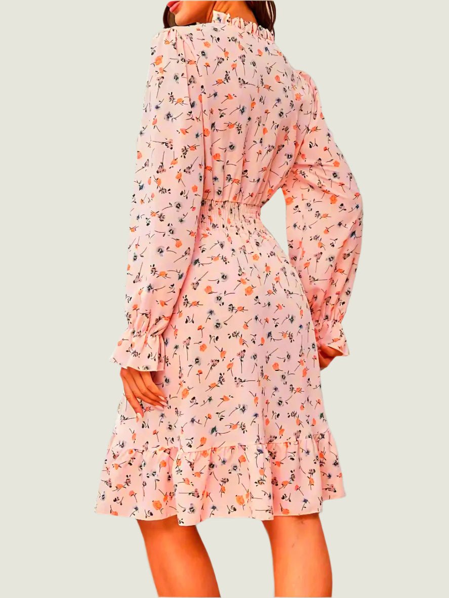 Floral Smocked Waist Midi Dress