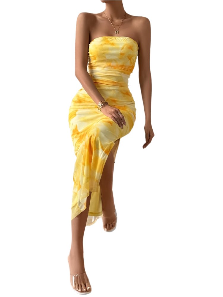 Strapless Ombre Bodycon Dress - Chic & Trendy Look for Any Event