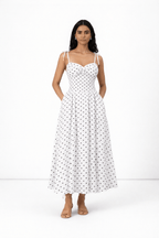 Polka Dot Vintage Tie-Strap Dress