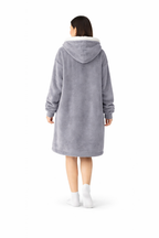 Cozy Hooded Thick Fleece Sweatshirt Dress