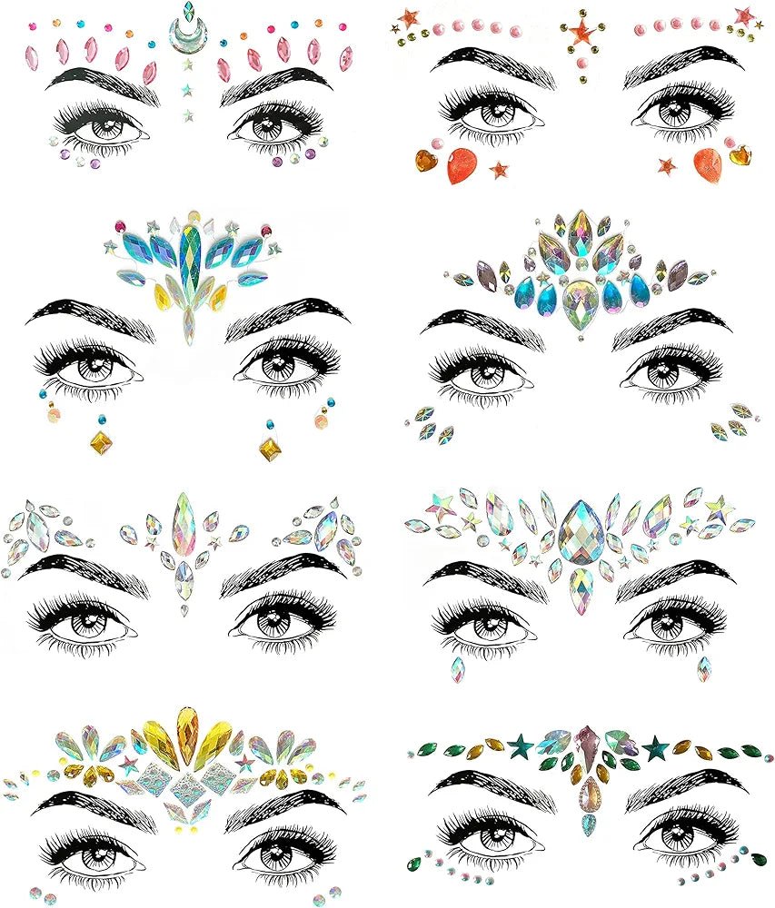 Face Gems Festival Stickers – Unique & Custom Stickers for Festivals and Parties