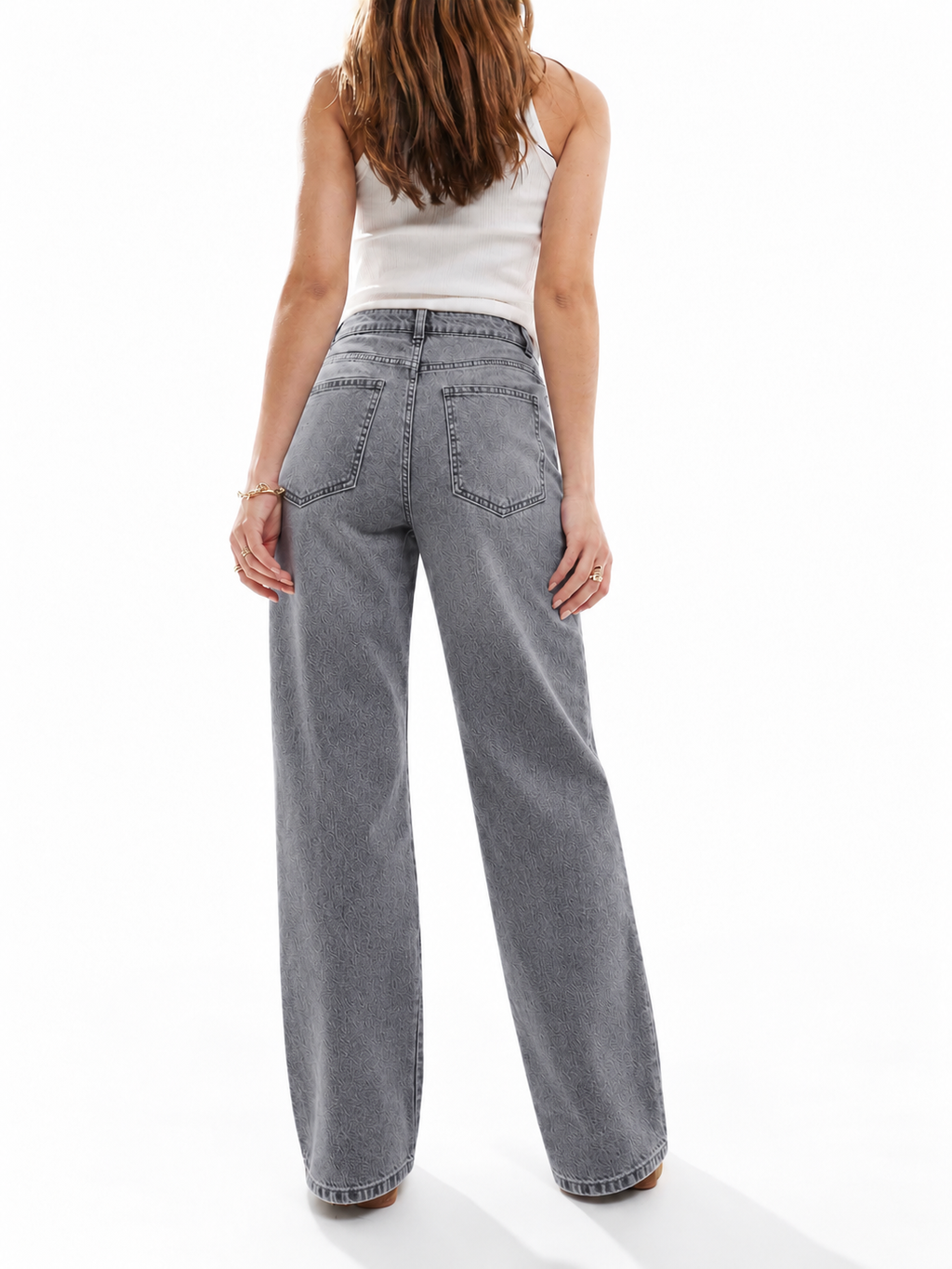 Washed Straight-Leg Jeans  DYQ-399