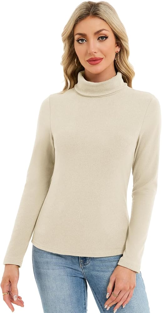 Women's Long-Sleeve Ribbed Turtleneck Sweater – Cozy & Stylish