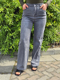 Grey Straight Leg Washed Out Denim Jeans - DYQ-399